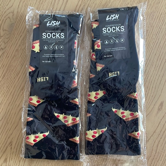 LISH compressions socks- New York pizza style L-LX 2 pairs - Picture 2 of 3